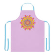 Lilac Mandala Apron - Hand Drawn Art All Over Prints - Blululi