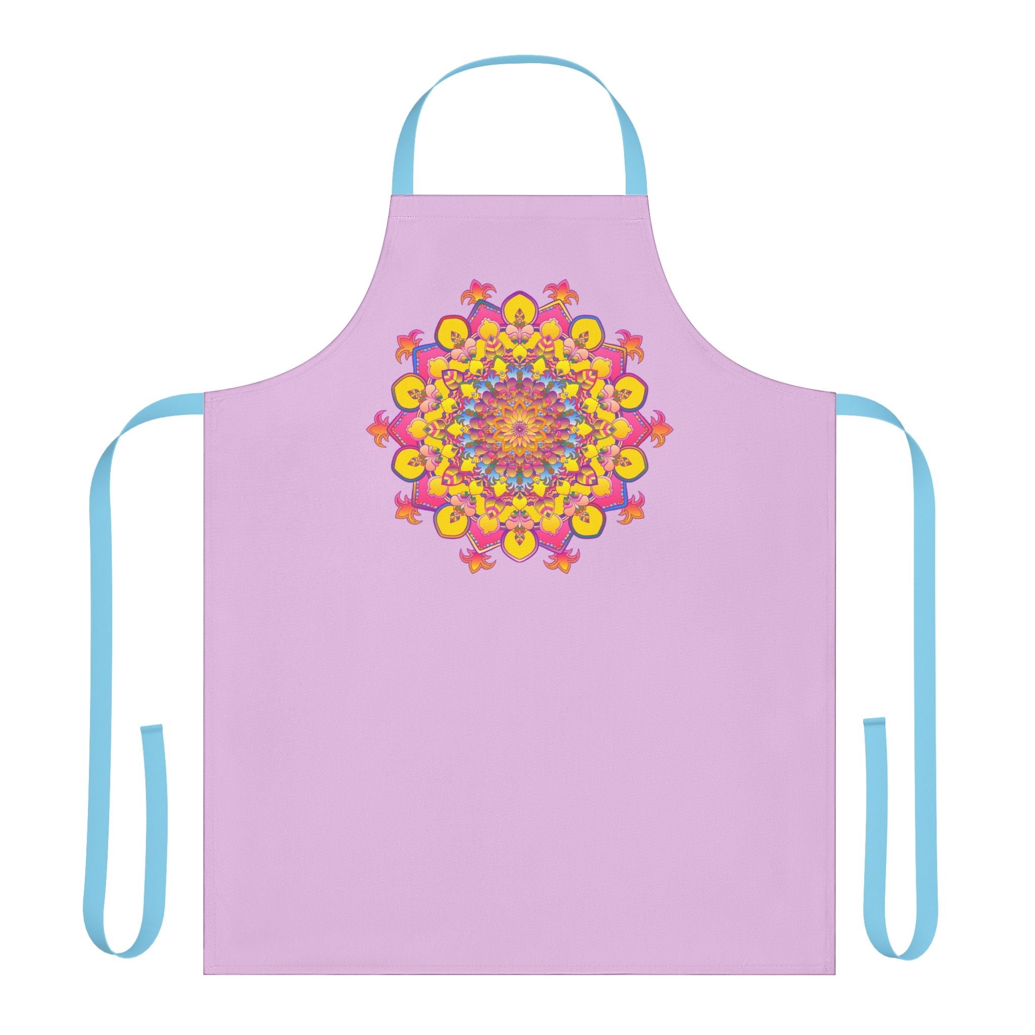 Lilac Mandala Apron - Hand Drawn Art All Over Prints - Blululi