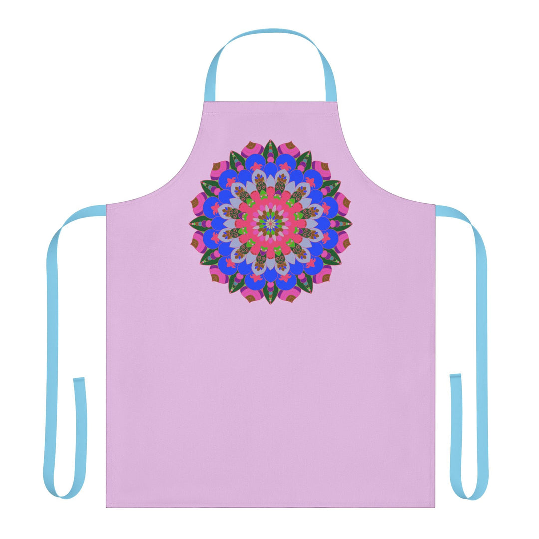 Lilac Mandala Apron - Hand Drawn Art All Over Prints - Blululi