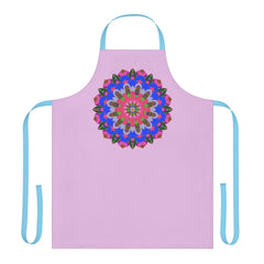 Lilac Mandala Apron - Hand Drawn Art All Over Prints - Blululi