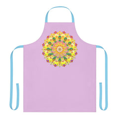 Lilac Mandala Apron - Hand Drawn Art All Over Prints - Blululi