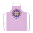 Lilac Mandala Apron - Hand - Drawn Art All Over Prints - Blululi