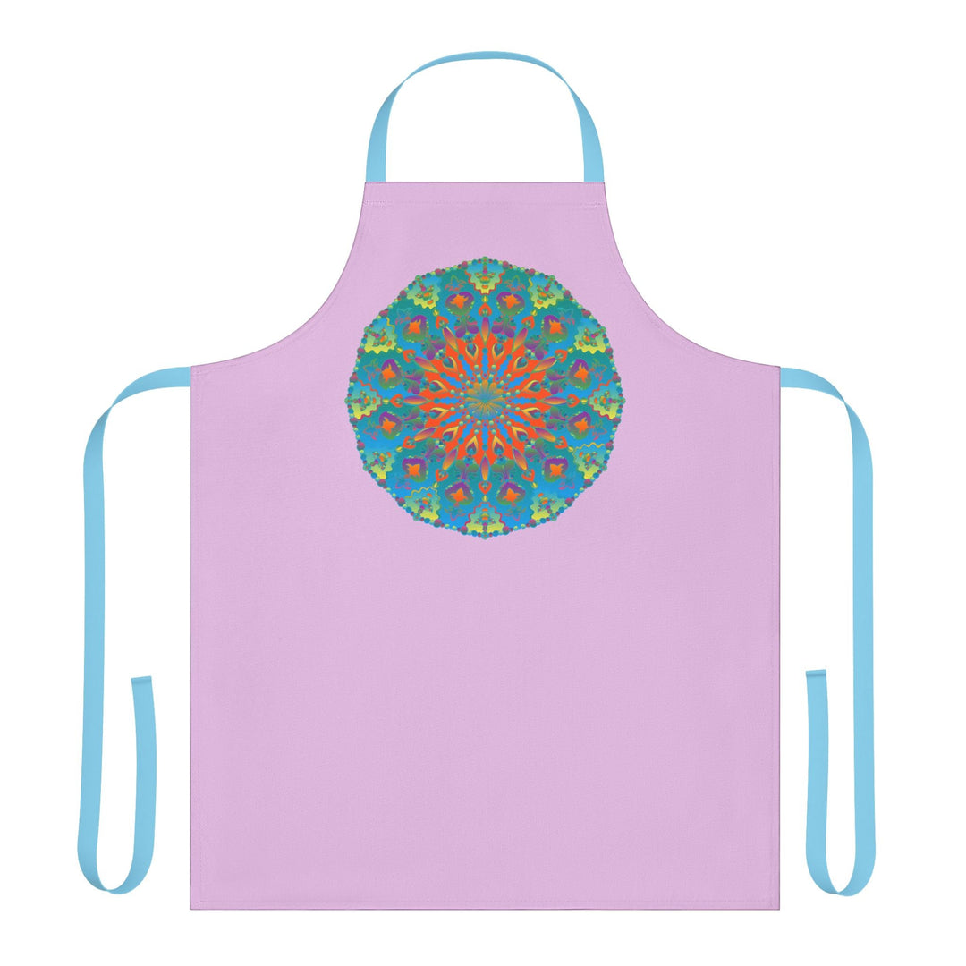 Lilac Mandala Apron - Hand Drawn Art All Over Prints - Blululi