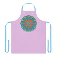 Lilac Mandala Apron - Hand Drawn Art All Over Prints - Blululi