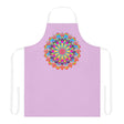 Lilac Mandala Apron - Hand Drawn Art All Over Prints - Blululi