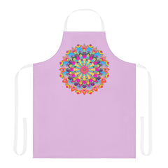 Lilac Mandala Apron - Hand Drawn Art All Over Prints - Blululi