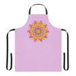 Lilac Mandala Apron - Hand Drawn Art All Over Prints - Blululi