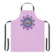 Lilac Mandala Apron - Hand - Drawn Art All Over Prints - Blululi