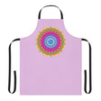 Lilac Mandala Apron - Hand Drawn Art All Over Prints - Blululi