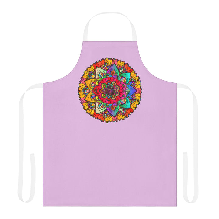 Lilac Mandala Apron - Hand Drawn Art All Over Prints - Blululi