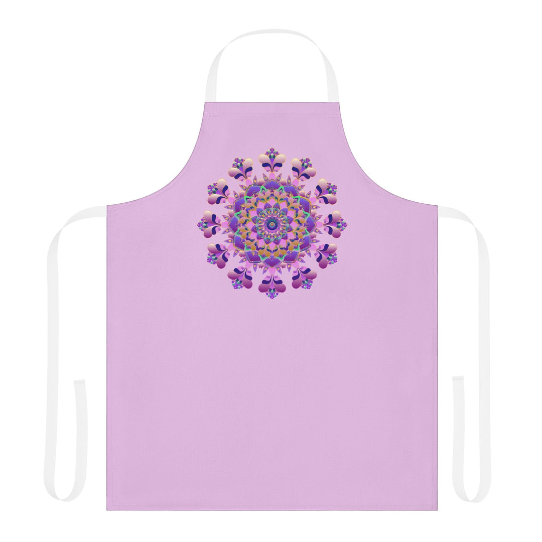 Lilac Mandala Apron - Hand Drawn Art All Over Prints - Blululi