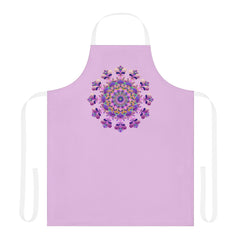 Lilac Mandala Apron - Hand Drawn Art All Over Prints - Blululi