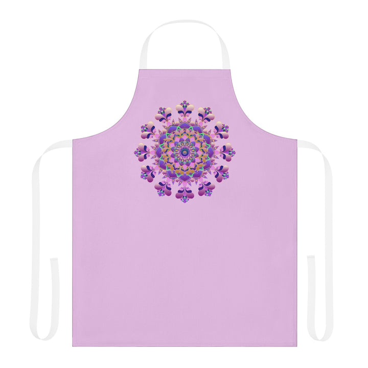 Lilac Mandala Apron - Hand Drawn Art All Over Prints - Blululi