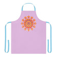 Lilac Mandala Apron - Hand - Drawn Art All Over Prints - Blululi