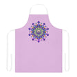 Lilac Mandala Apron - Hand - Drawn Art All Over Prints - Blululi