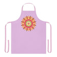 Lilac Mandala Apron - Hand Drawn Art All Over Prints - Blululi