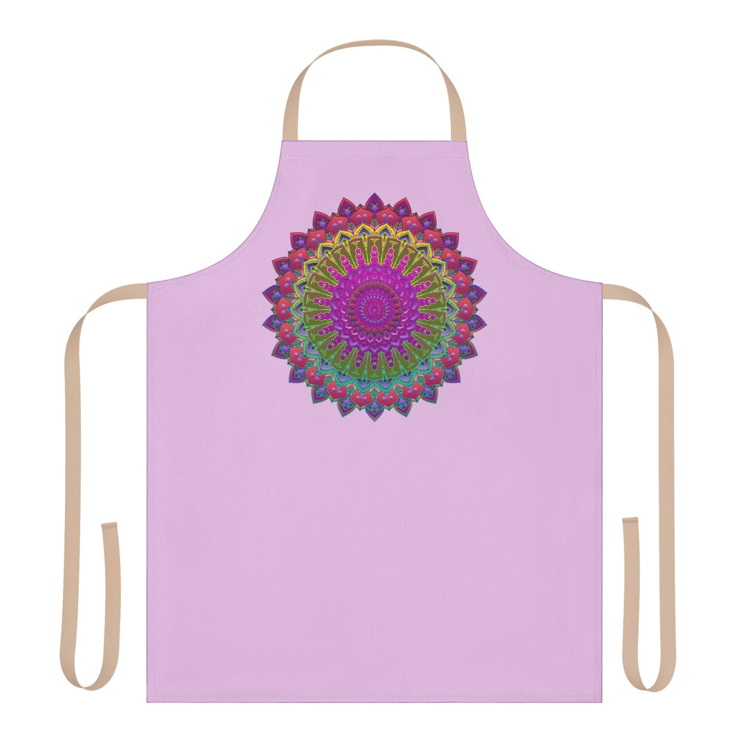 Lilac Mandala Apron - Hand Drawn Art All Over Prints - Blululi