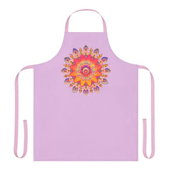 Lilac Mandala Apron - Hand Drawn Art All Over Prints - Blululi