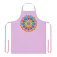 Lilac Mandala Apron - Hand Drawn Art All Over Prints - Blululi