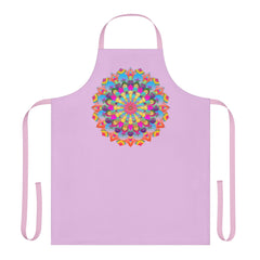 Lilac Mandala Apron - Hand Drawn Art All Over Prints - Blululi