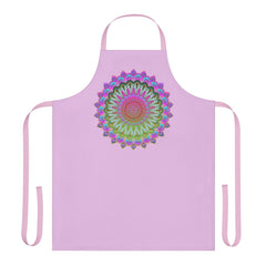 Lilac Mandala Apron - Hand - Drawn Art All Over Prints - Blululi
