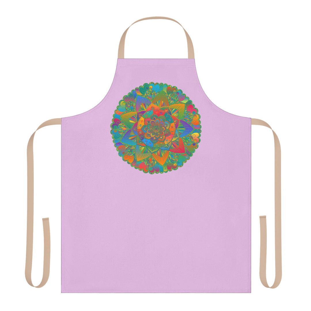 Lilac Mandala Apron - Hand Drawn Art All Over Prints - Blululi