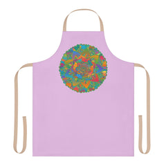 Lilac Mandala Apron - Hand Drawn Art All Over Prints - Blululi