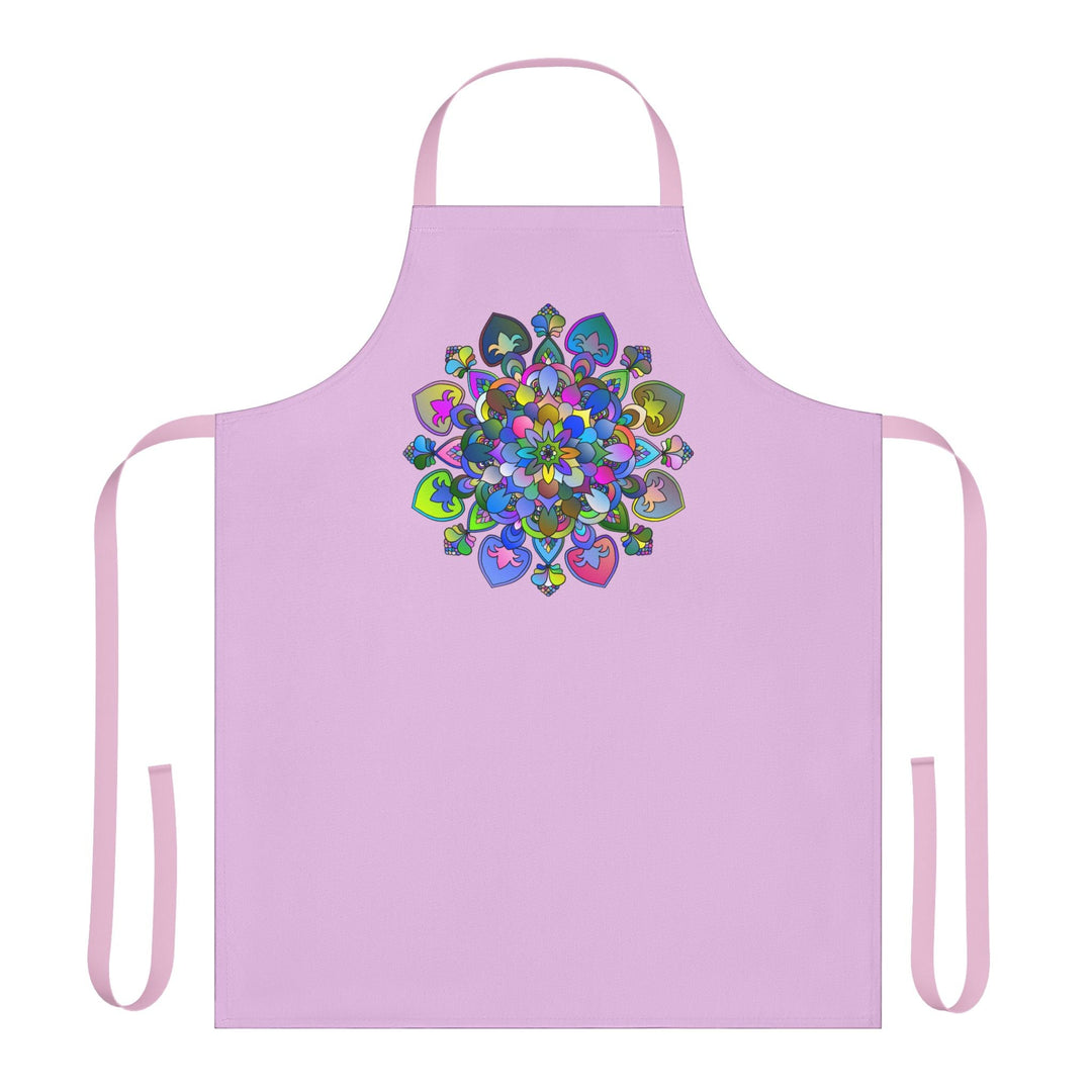 Lilac Mandala Apron - Hand Drawn Art All Over Prints - Blululi