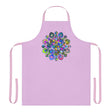 Lilac Mandala Apron - Hand Drawn Art All Over Prints - Blululi