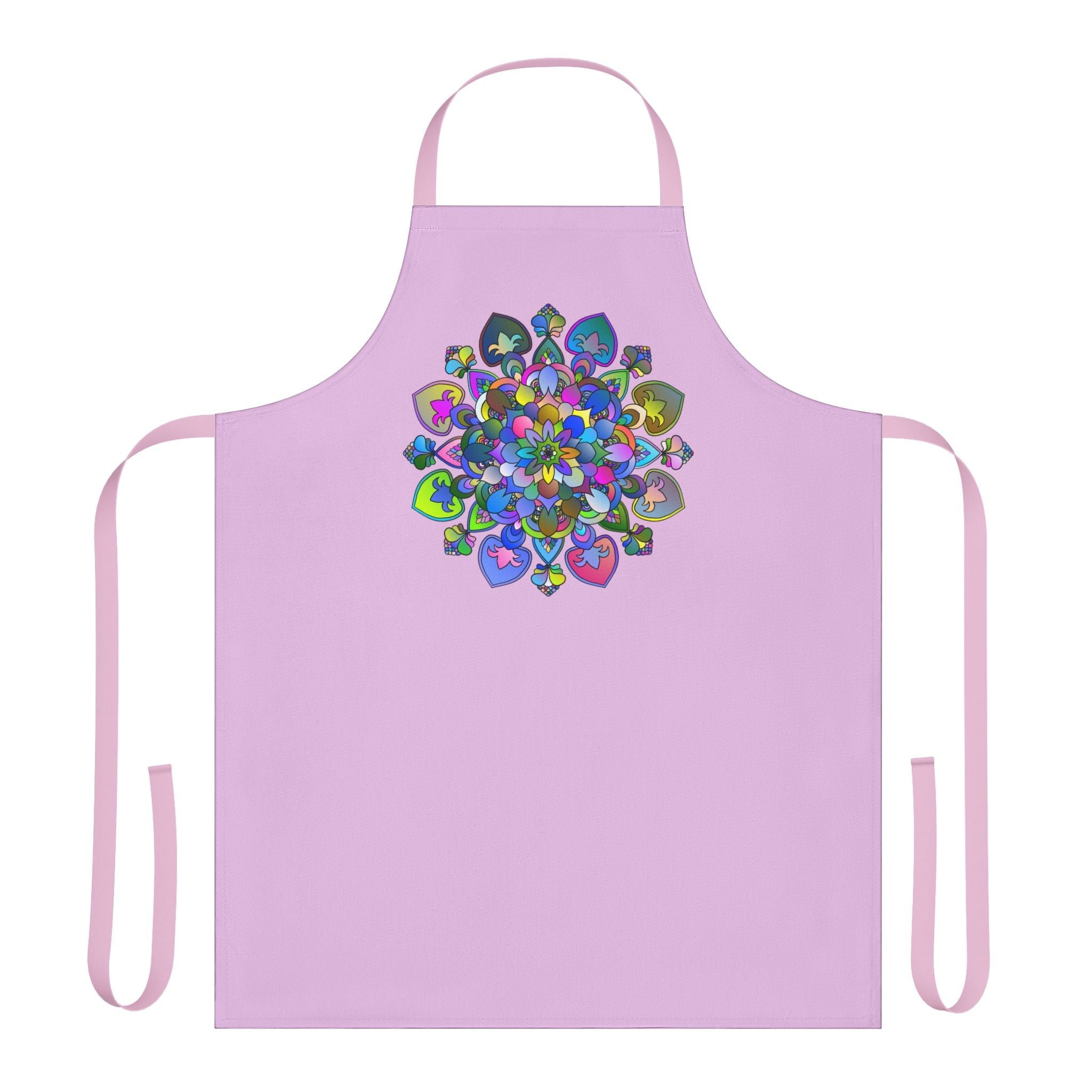 Lilac Mandala Apron - Hand Drawn Art All Over Prints - Blululi