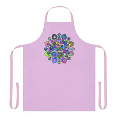 Lilac Mandala Apron - Hand Drawn Art All Over Prints - Blululi