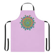 Lilac Mandala Apron - Hand - Drawn Art All Over Prints - Blululi