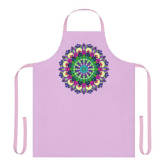 Lilac Mandala Apron - Hand Drawn Art All Over Prints - Blululi