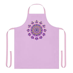 Lilac Mandala Apron - Hand Drawn Art All Over Prints - Blululi