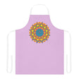 Lilac Mandala Apron - Hand Drawn Art All Over Prints - Blululi