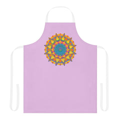Lilac Mandala Apron - Hand Drawn Art All Over Prints - Blululi