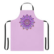 Lilac Mandala Apron - Hand Drawn Art All Over Prints - Blululi