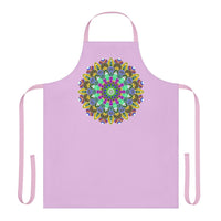 Lilac Mandala Apron - Hand Drawn Art All Over Prints - Blululi