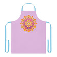 Lilac Mandala Apron - Hand - Drawn Art All Over Prints - Blululi