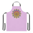 Lilac Mandala Apron - Hand Drawn Art All Over Prints - Blululi