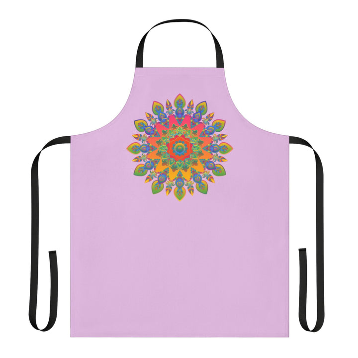 Lilac Mandala Apron - Hand Drawn Art All Over Prints - Blululi