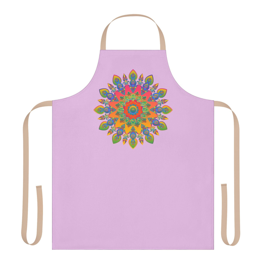 Lilac Mandala Apron - Hand Drawn Art All Over Prints - Blululi