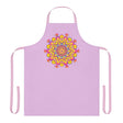 Lilac Mandala Apron - Hand Drawn Art All Over Prints - Blululi
