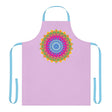 Lilac Mandala Apron - Hand Drawn Art All Over Prints - Blululi