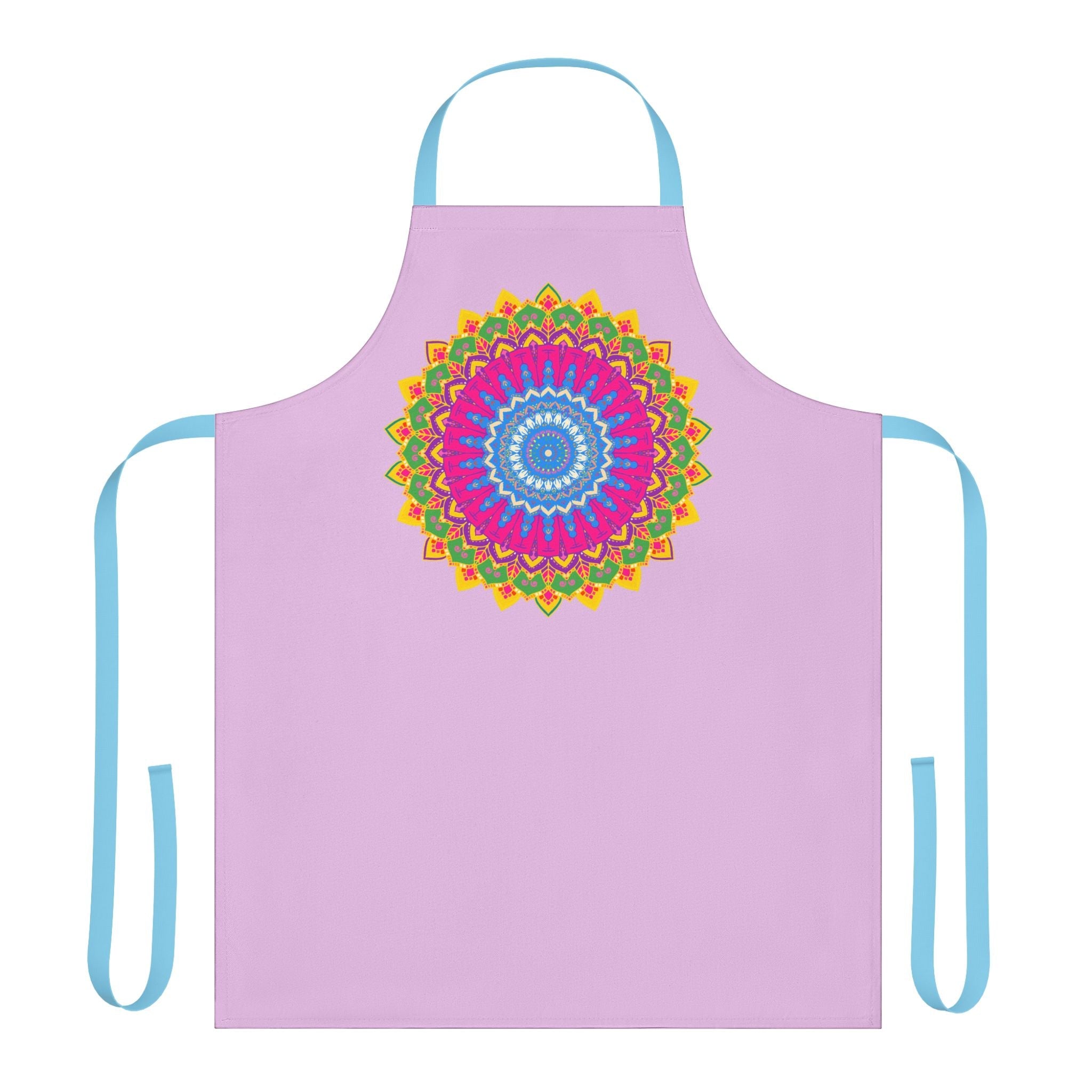 Lilac Mandala Apron - Hand Drawn Art All Over Prints - Blululi