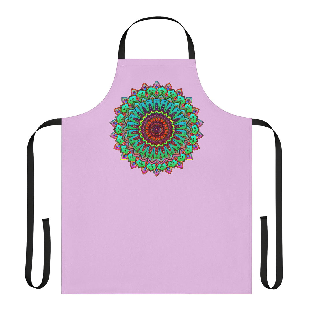 Lilac Mandala Apron - Hand Drawn Art All Over Prints - Blululi