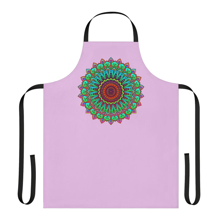 Lilac Mandala Apron - Hand Drawn Art All Over Prints - Blululi