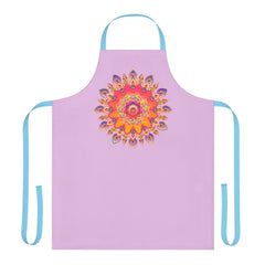 Lilac Mandala Apron - Hand Drawn Art All Over Prints - Blululi
