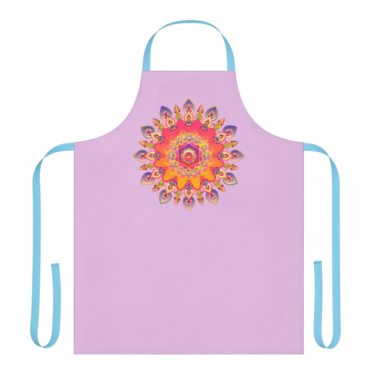 Lilac Mandala Apron - Hand Drawn Art All Over Prints - Blululi