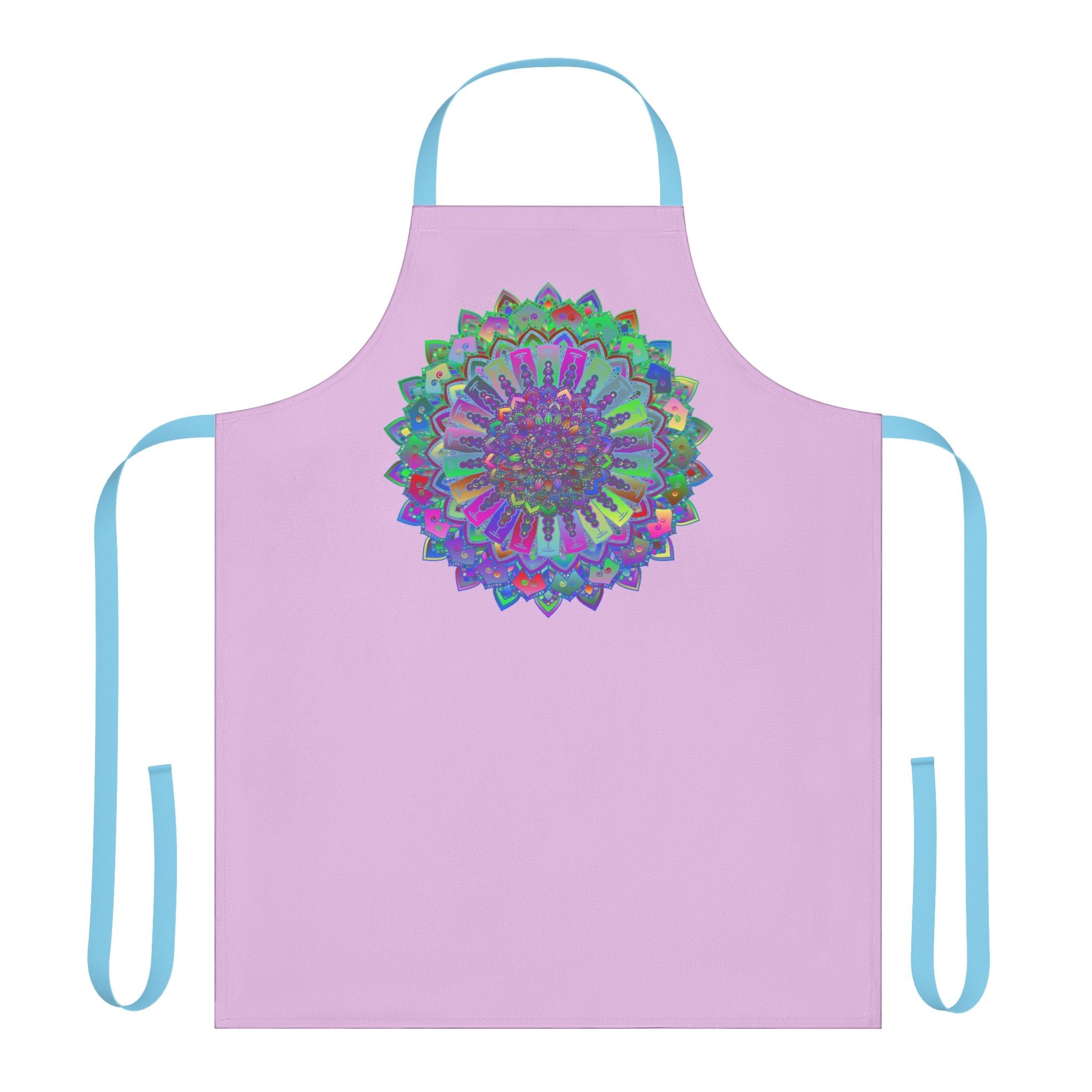 Lilac Mandala Apron - Hand Drawn Art All Over Prints - Blululi